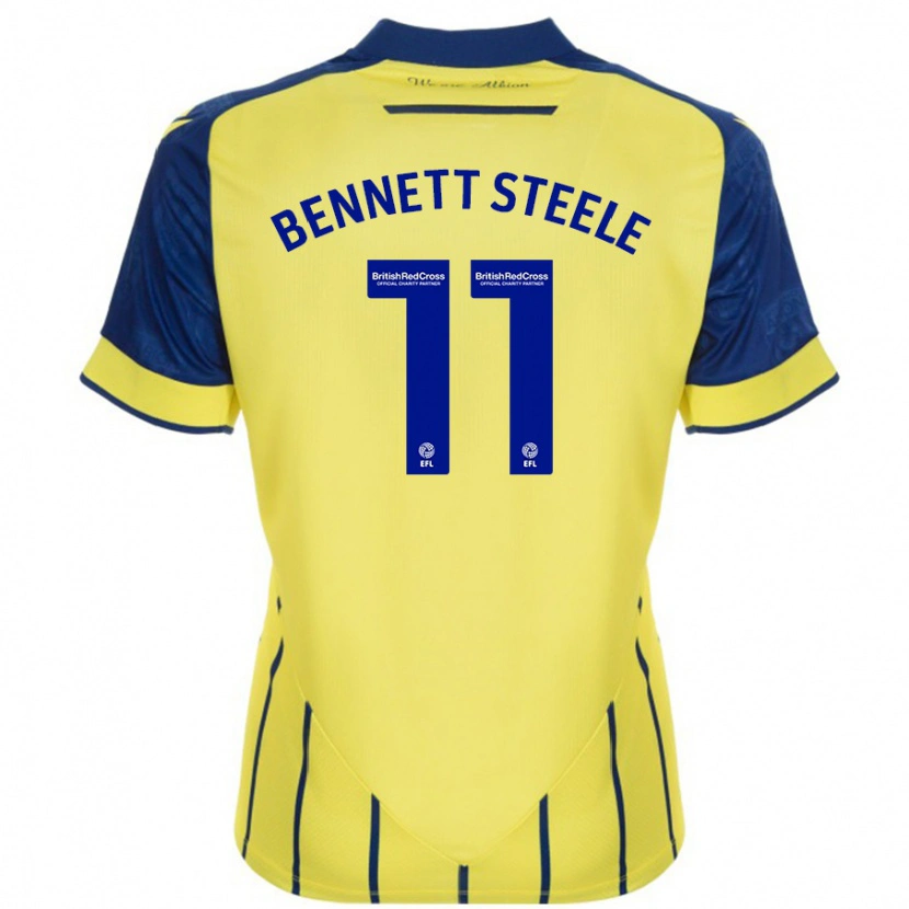 Danxen Dzieci Lizzie Bennett-Steele #11 Żółto-Niebieski Wyjazdowa Koszulka 2024/25 Koszulki Klubowe