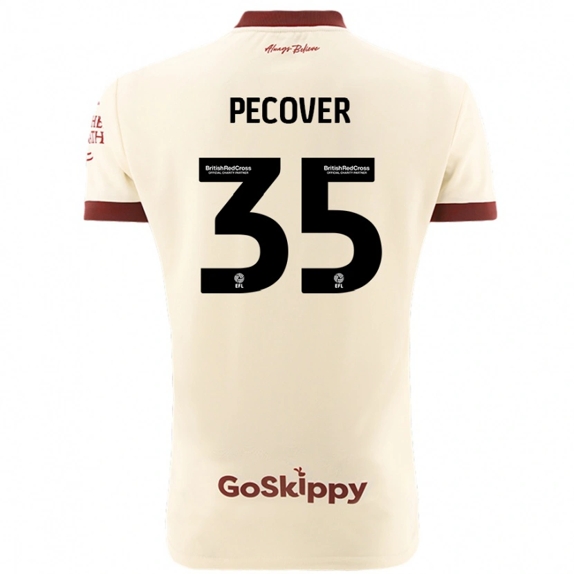 Danxen Dzieci Leo Pecover #35 Kremowy Biały Wyjazdowa Koszulka 2024/25 Koszulki Klubowe