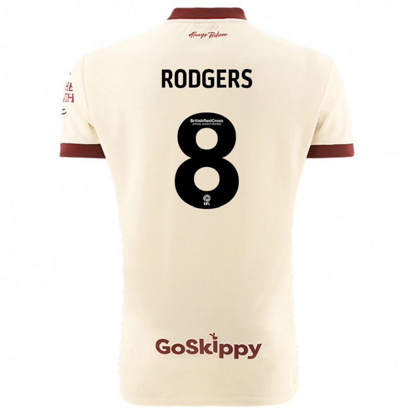 Danxen Dzieci Amy Rodgers #8 Kremowy Biały Wyjazdowa Koszulka 2024/25 Koszulki Klubowe