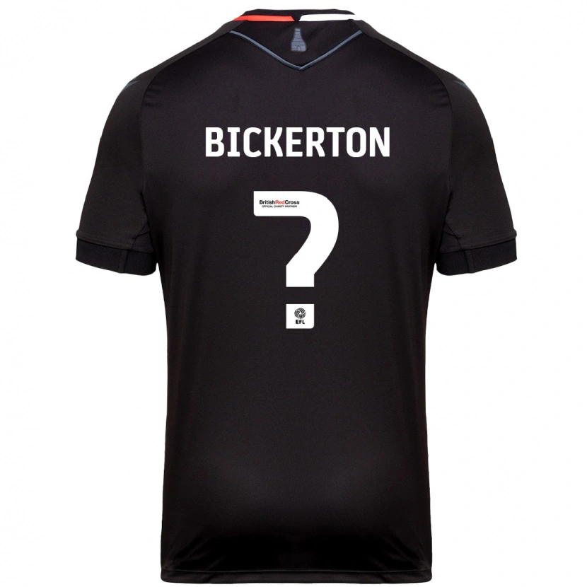 Danxen Dzieci Josh Bickerton #0 Czarny Wyjazdowa Koszulka 2024/25 Koszulki Klubowe