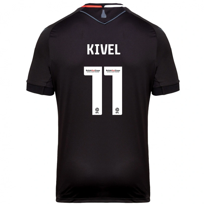 Danxen Dzieci Roisin Kivel #11 Czarny Wyjazdowa Koszulka 2024/25 Koszulki Klubowe