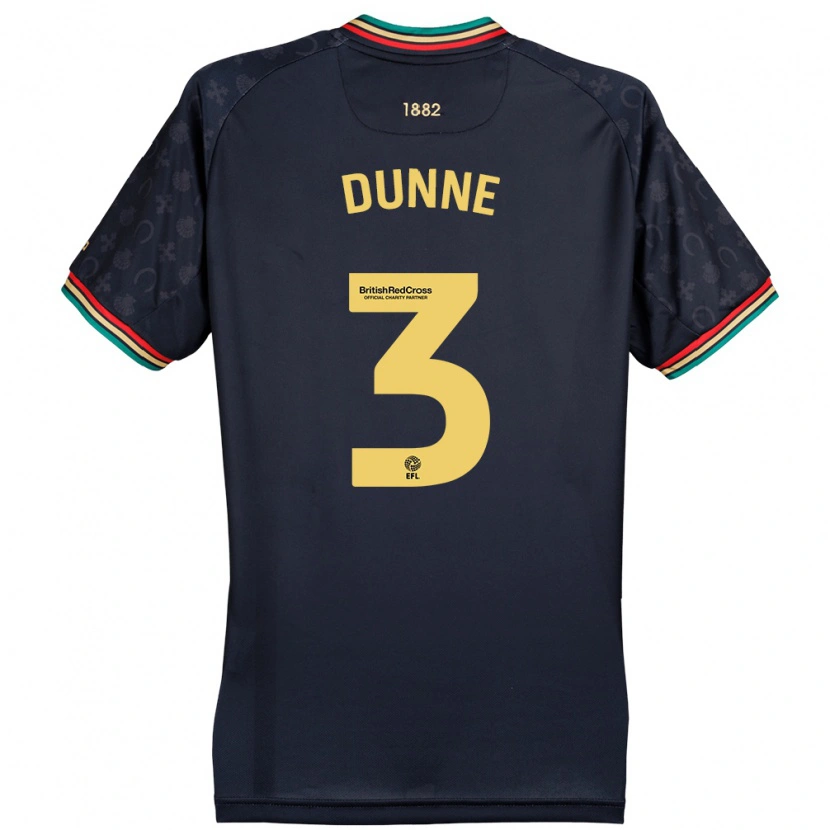Danxen Dzieci Jimmy Dunne #3 Ciemnogranatowy Wyjazdowa Koszulka 2024/25 Koszulki Klubowe