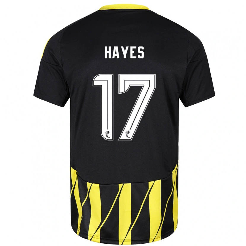 Danxen Dzieci Jonny Hayes #17 Czarny Żółty Wyjazdowa Koszulka 2024/25 Koszulki Klubowe
