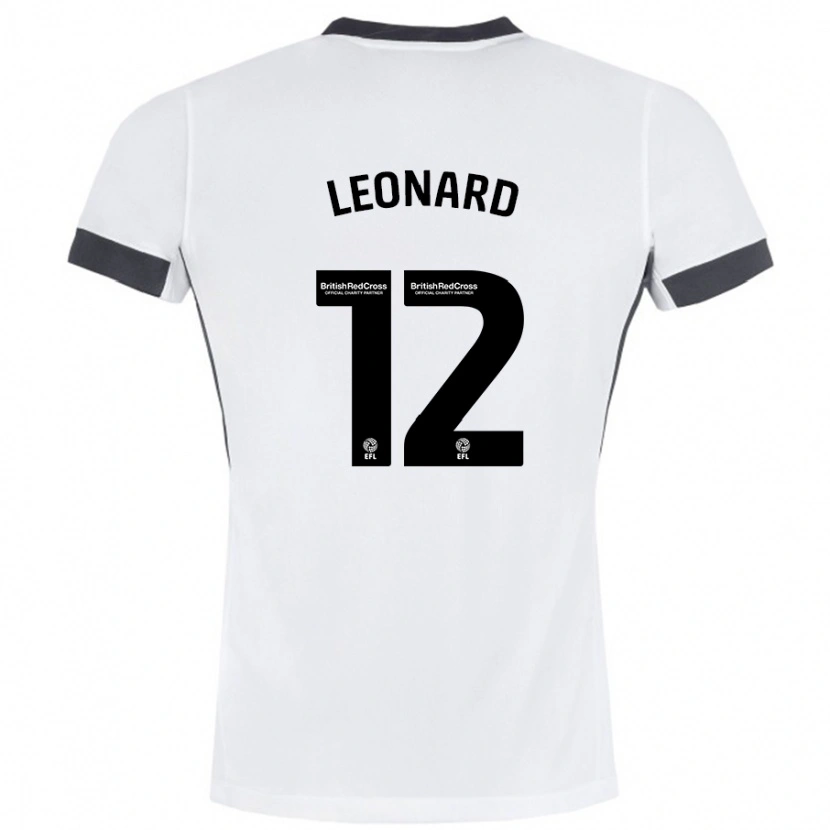 Danxen Dzieci Marc Leonard #12 Biały Czarny Wyjazdowa Koszulka 2024/25 Koszulki Klubowe