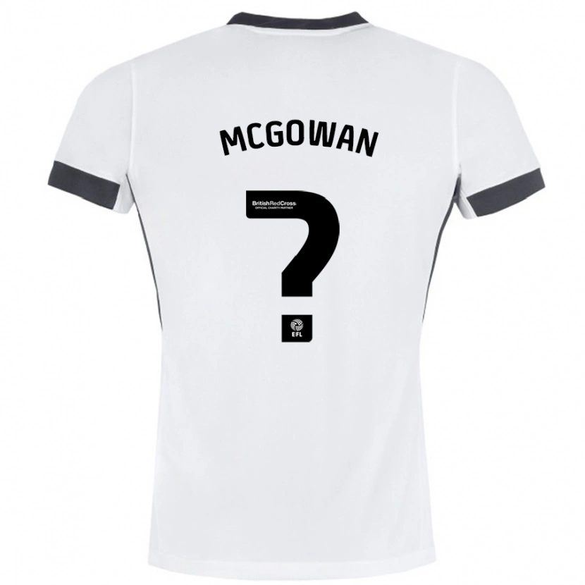 Danxen Dzieci Tegan Mcgowan #0 Biały Czarny Wyjazdowa Koszulka 2024/25 Koszulki Klubowe