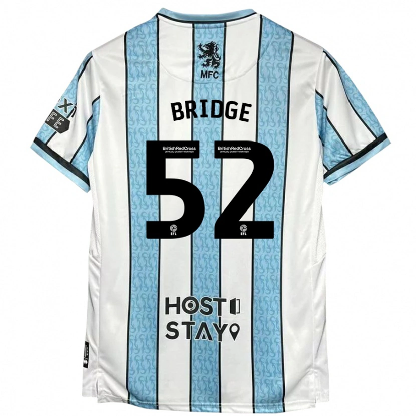 Danxen Dzieci Aj Bridge #52 Biało-Niebieski Wyjazdowa Koszulka 2024/25 Koszulki Klubowe