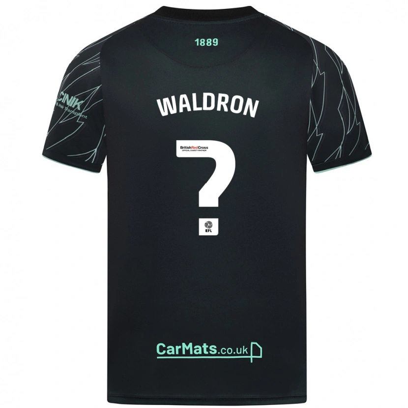 Danxen Dzieci Jack Waldron #0 Czarno-Zielony Wyjazdowa Koszulka 2024/25 Koszulki Klubowe