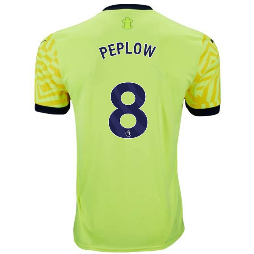 Danxen Dzieci Chloe Peplow #8 Żółty Wyjazdowa Koszulka 2024/25 Koszulki Klubowe