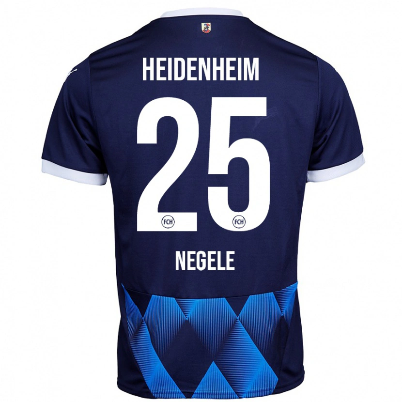 Danxen Dzieci Christopher Negele #25 Ciemny Granatowy Wyjazdowa Koszulka 2024/25 Koszulki Klubowe