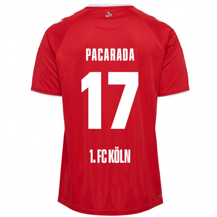 Danxen Dzieci Leart Paçarada #17 Czerwony Biały Wyjazdowa Koszulka 2024/25 Koszulki Klubowe