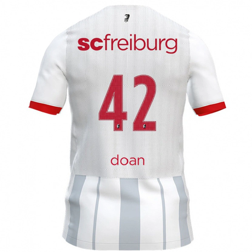 Danxen Dzieci Ritsu Doan #42 Biały Szary Wyjazdowa Koszulka 2024/25 Koszulki Klubowe