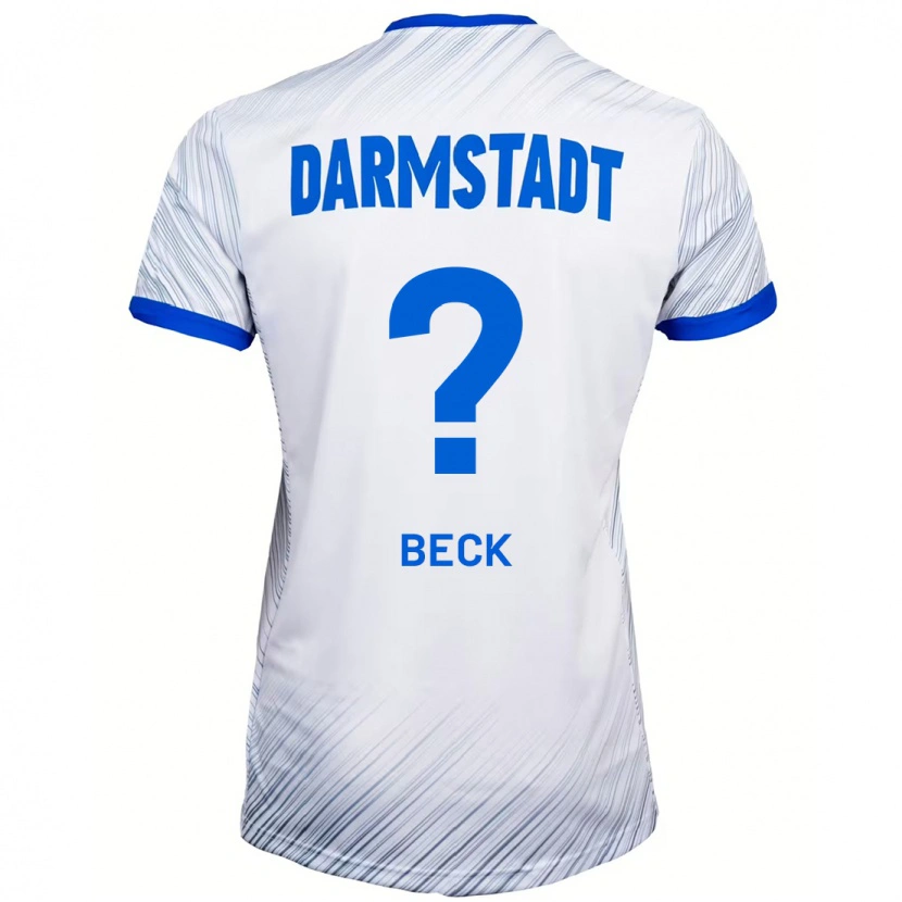 Danxen Dzieci Kerim Beck #0 Biały Niebieski Wyjazdowa Koszulka 2024/25 Koszulki Klubowe