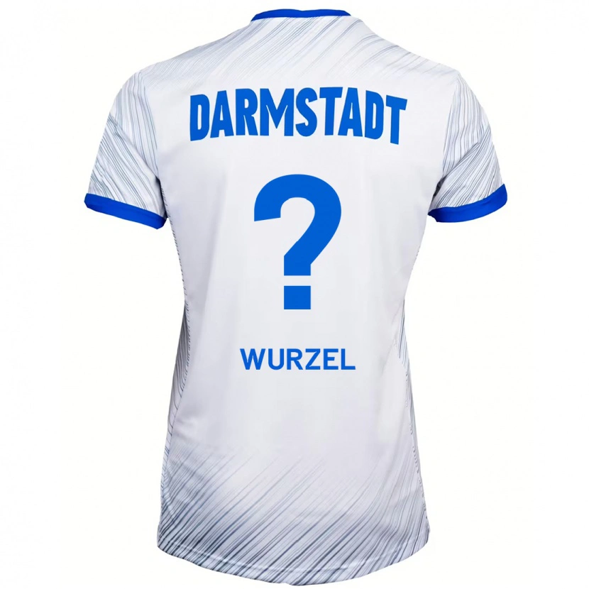 Danxen Dzieci Elias Wurzel #0 Biały Niebieski Wyjazdowa Koszulka 2024/25 Koszulki Klubowe