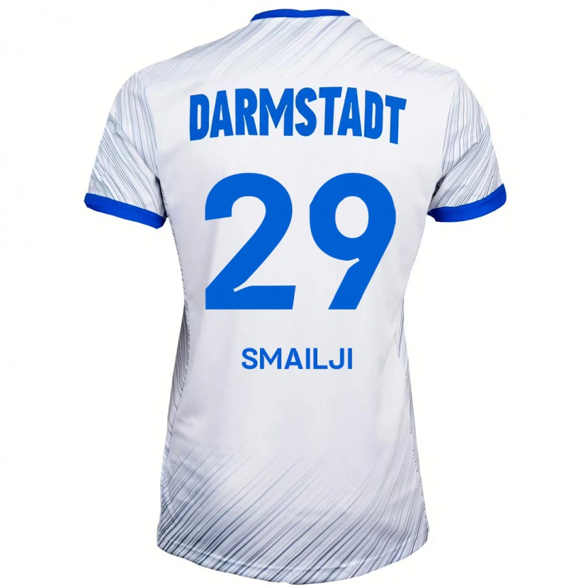 Danxen Dzieci Esad Smailji #29 Biały Niebieski Wyjazdowa Koszulka 2024/25 Koszulki Klubowe