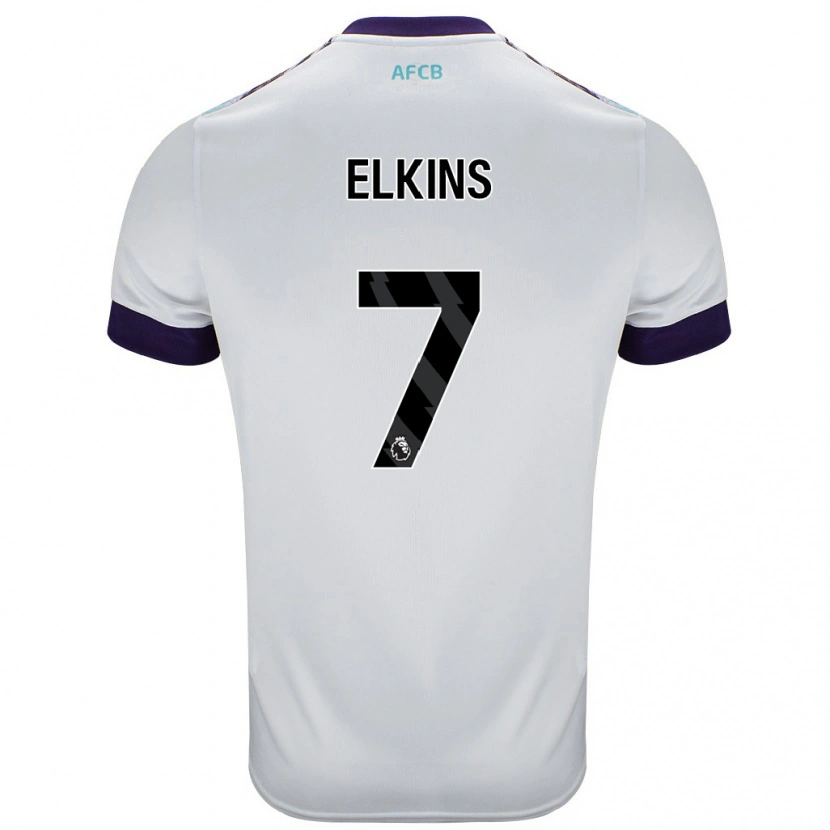 Danxen Dzieci Elle Elkins #7 Biały Zielony Fioletowy Wyjazdowa Koszulka 2024/25 Koszulki Klubowe