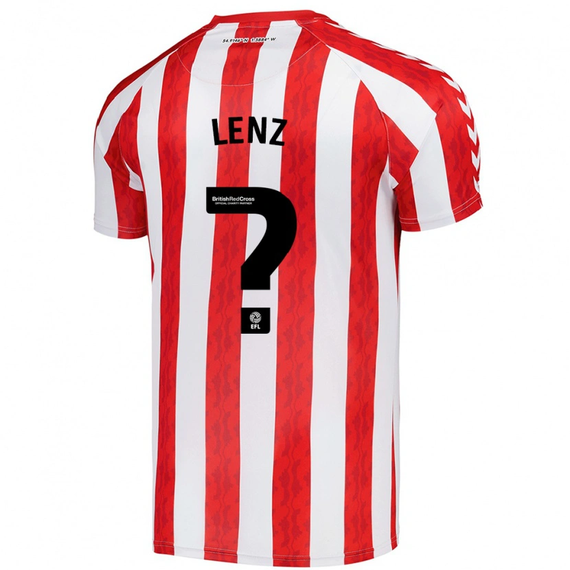 Danxen Męski Elias Lenz #0 Czerwony Biały Domowa Koszulka 2024/25 Koszulki Klubowe