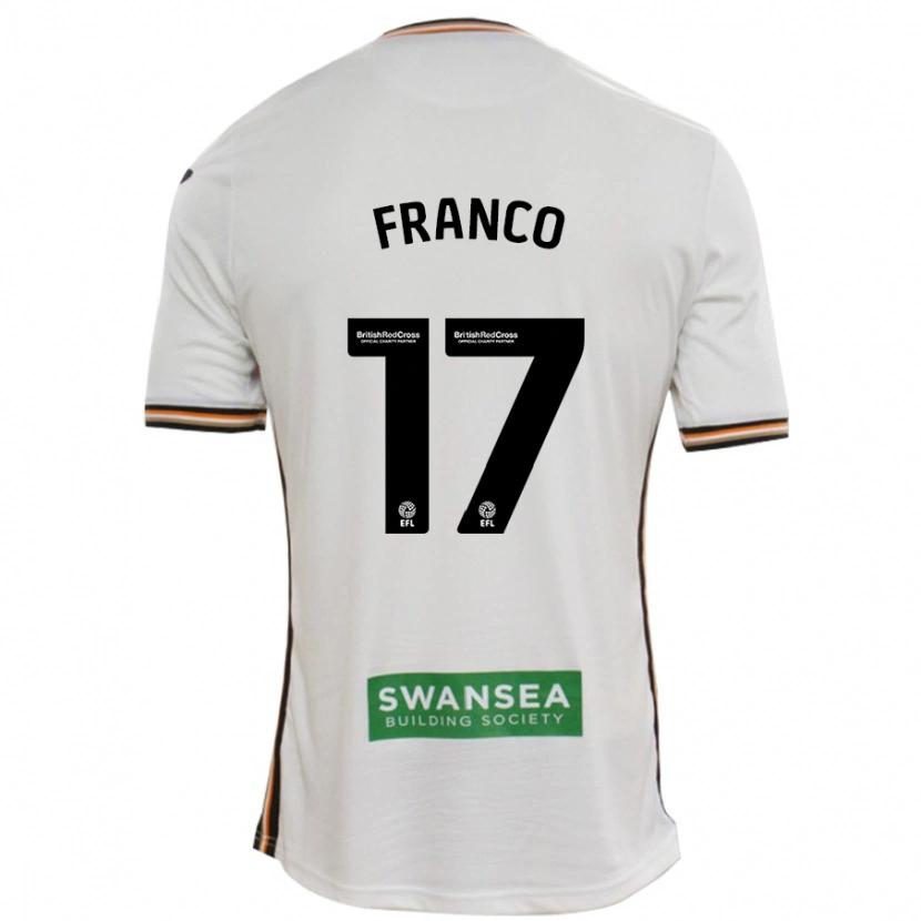 Danxen Męski Gonçalo Franco #17 Biały Domowa Koszulka 2024/25 Koszulki Klubowe