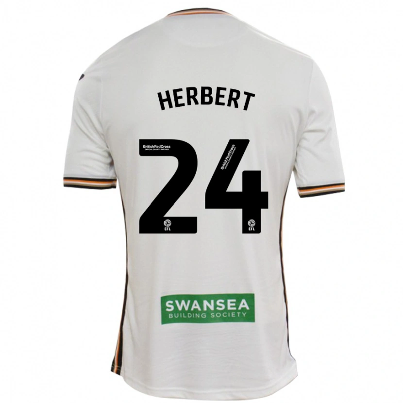 Danxen Męski Chelsea Herbert #24 Biały Domowa Koszulka 2024/25 Koszulki Klubowe