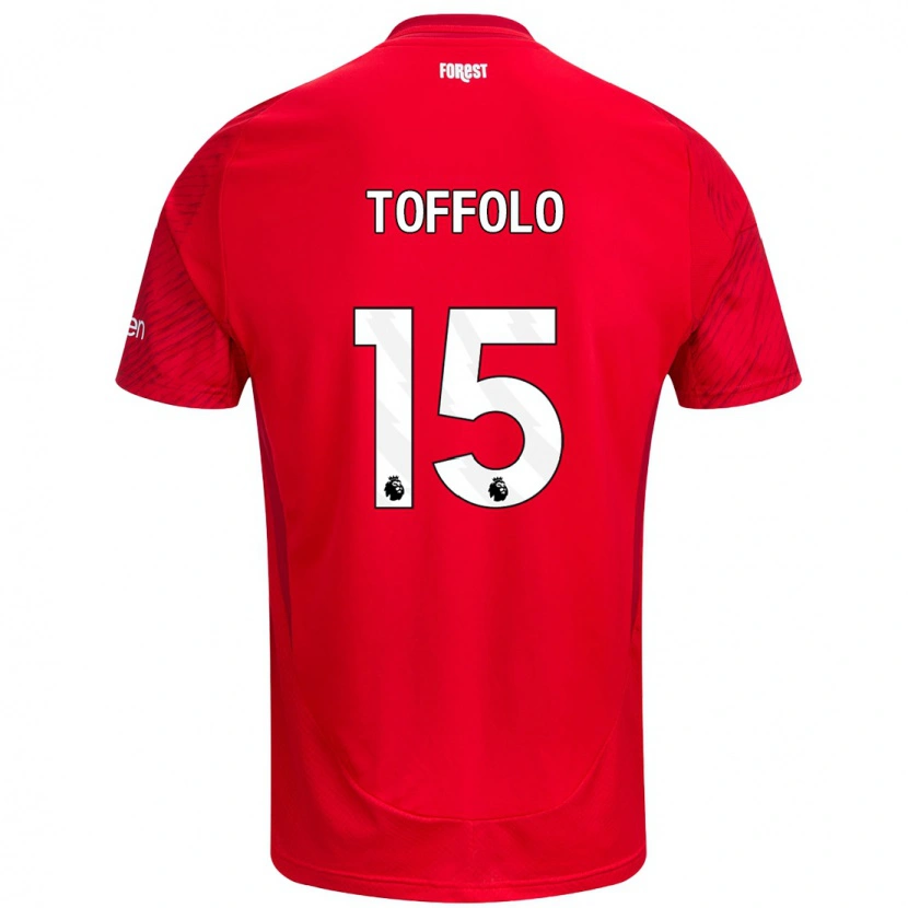 Danxen Męski Harry Toffolo #15 Czerwony Biały Domowa Koszulka 2024/25 Koszulki Klubowe