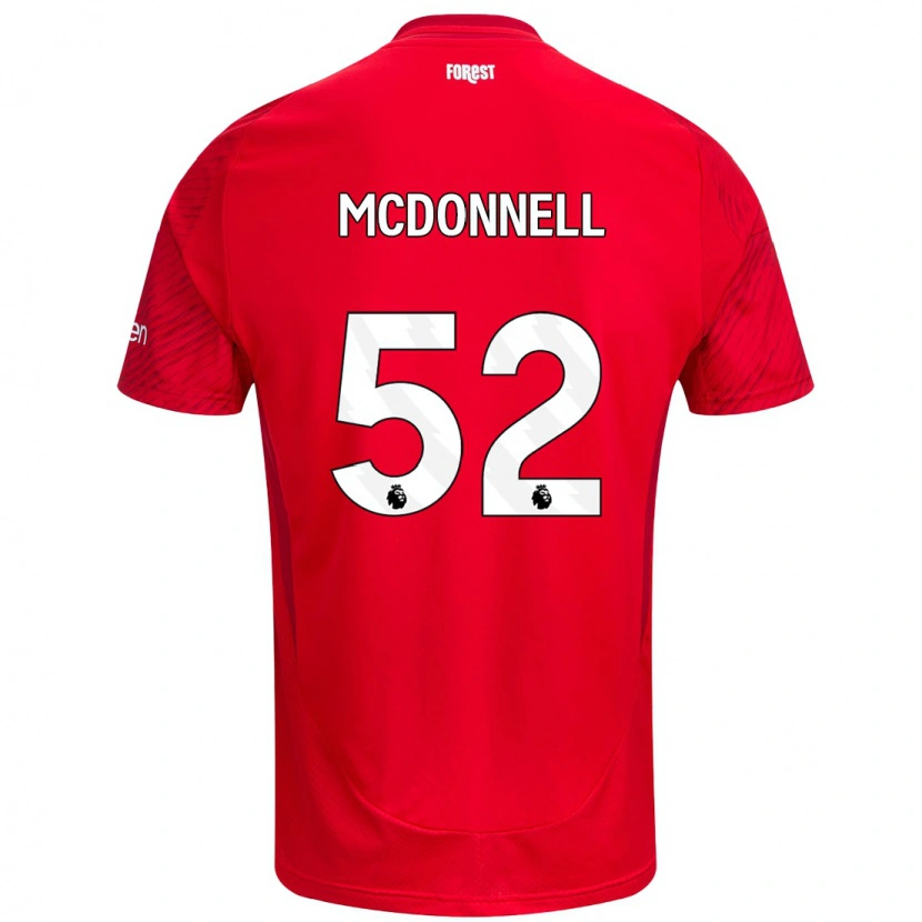 Danxen Męski Jamie Mcdonnell #52 Czerwony Biały Domowa Koszulka 2024/25 Koszulki Klubowe