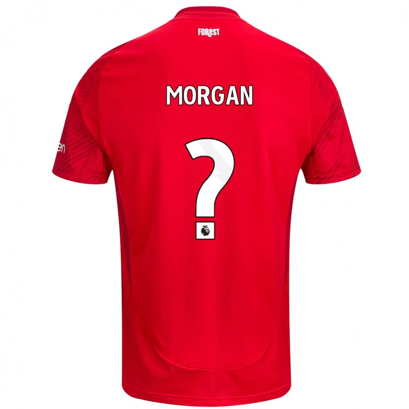 Danxen Męski Elijah Morgan #0 Czerwony Biały Domowa Koszulka 2024/25 Koszulki Klubowe