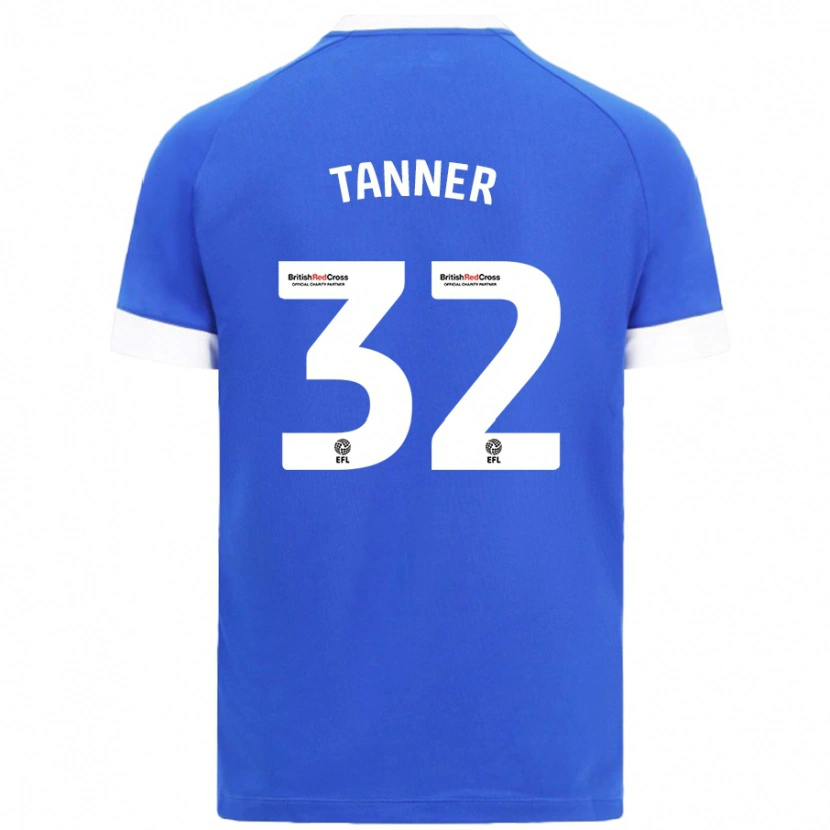 Danxen Męski Ollie Tanner #32 Błękitny Niebo Domowa Koszulka 2024/25 Koszulki Klubowe
