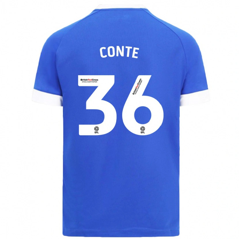 Danxen Męski Raheem Conte #36 Błękitny Niebo Domowa Koszulka 2024/25 Koszulki Klubowe
