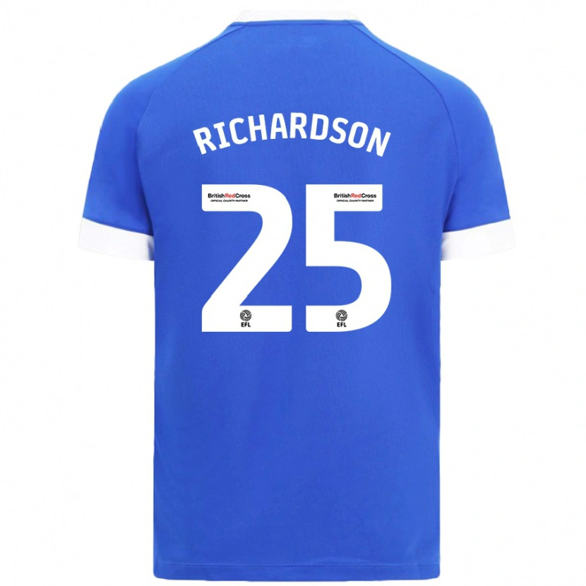 Danxen Męski Tija Richardson #25 Błękitny Niebo Domowa Koszulka 2024/25 Koszulki Klubowe