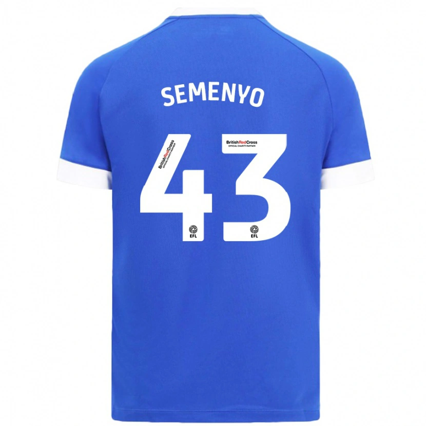 Danxen Męski Jai Semenyo #43 Błękitny Niebo Domowa Koszulka 2024/25 Koszulki Klubowe