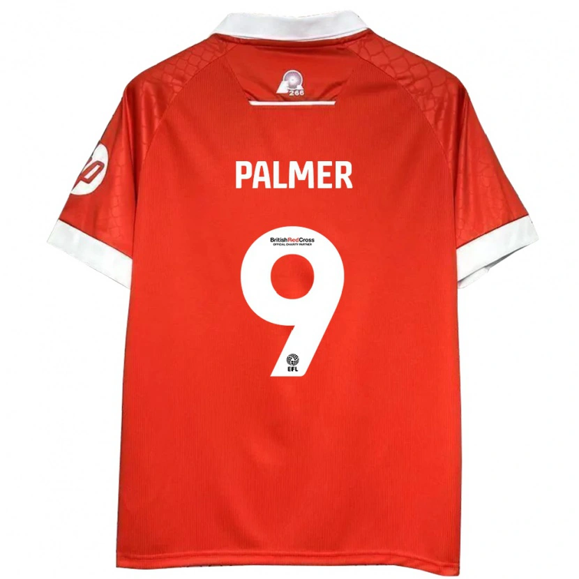 Danxen Męski Ollie Palmer #9 Czerwony Biały Domowa Koszulka 2024/25 Koszulki Klubowe
