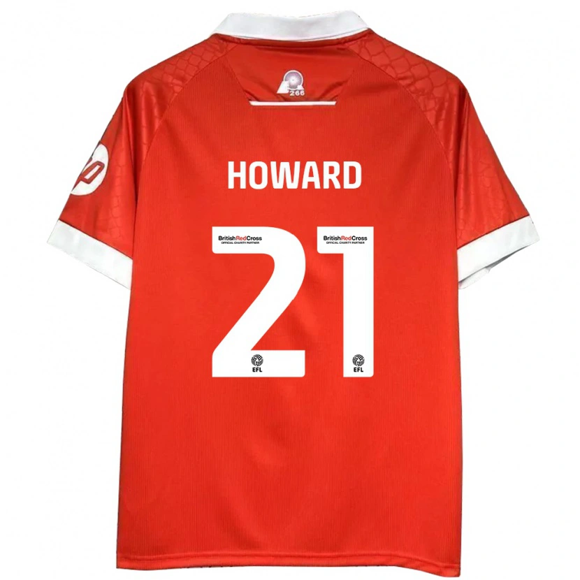 Danxen Męski Mark Howard #21 Czerwony Biały Domowa Koszulka 2024/25 Koszulki Klubowe