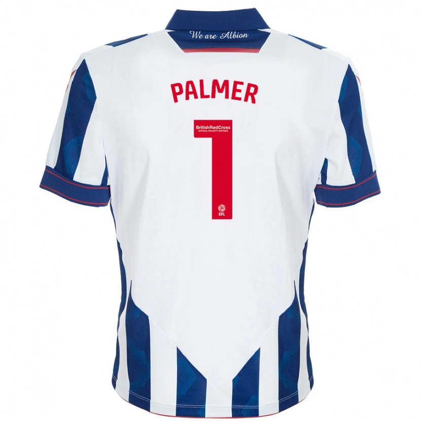 Danxen Męski Alex Palmer #1 Biały Ciemnoniebieski Domowa Koszulka 2024/25 Koszulki Klubowe