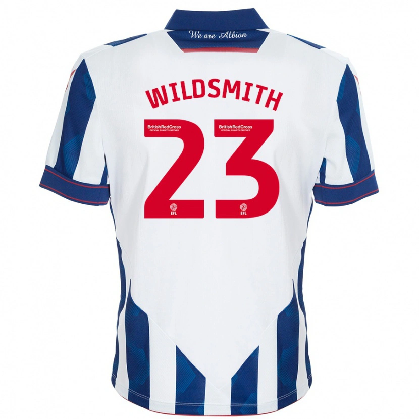 Danxen Męski Joe Wildsmith #23 Biały Ciemnoniebieski Domowa Koszulka 2024/25 Koszulki Klubowe