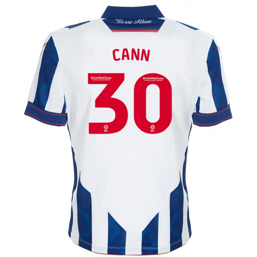 Danxen Męski Ted Cann #30 Biały Ciemnoniebieski Domowa Koszulka 2024/25 Koszulki Klubowe