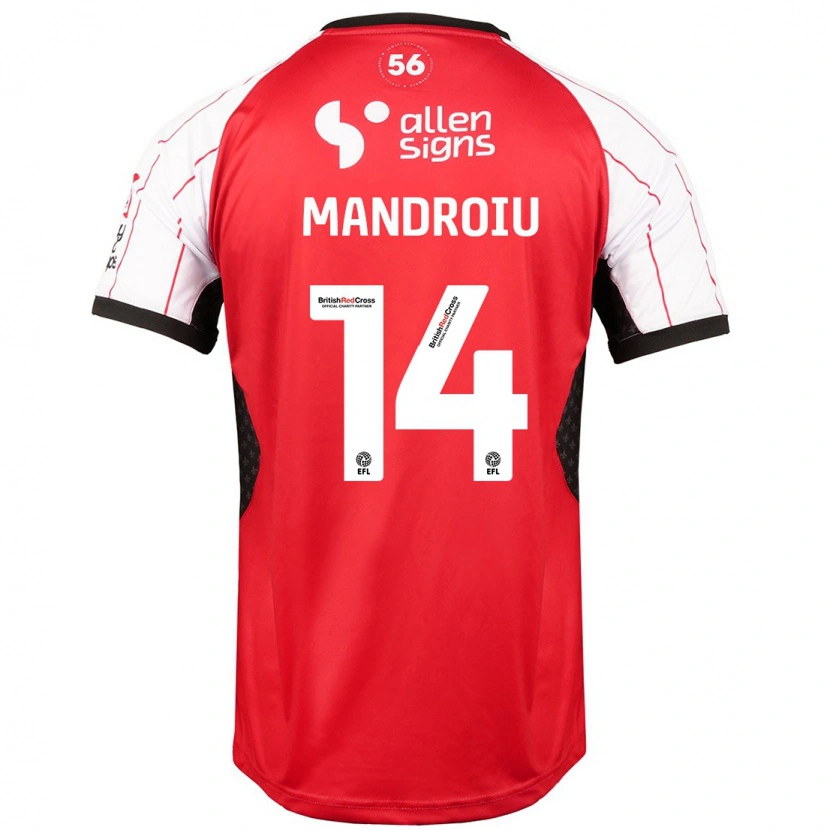 Danxen Męski Daniel Mandroiu #14 Biały Domowa Koszulka 2024/25 Koszulki Klubowe