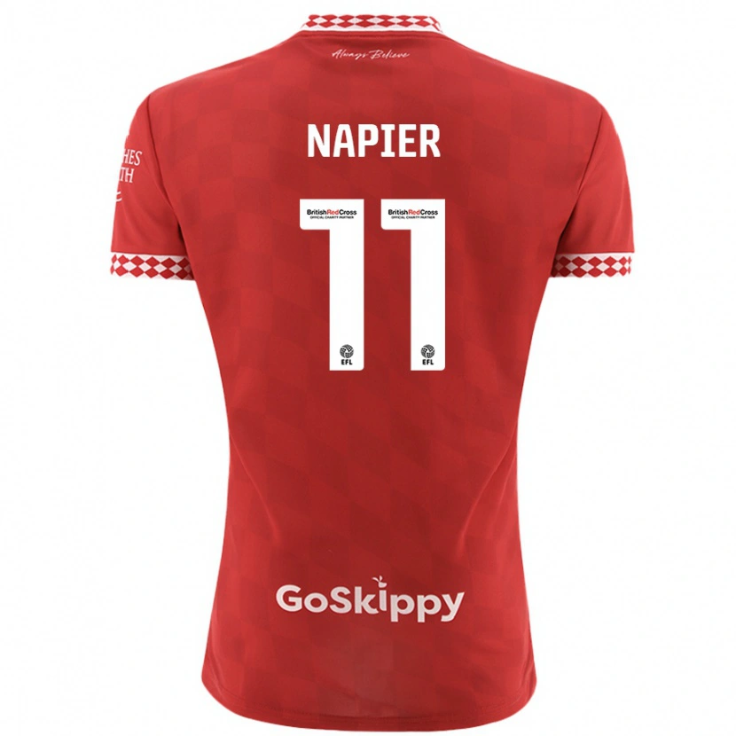 Danxen Męski Jamie-Lee Napier #11 Czerwony Domowa Koszulka 2024/25 Koszulki Klubowe