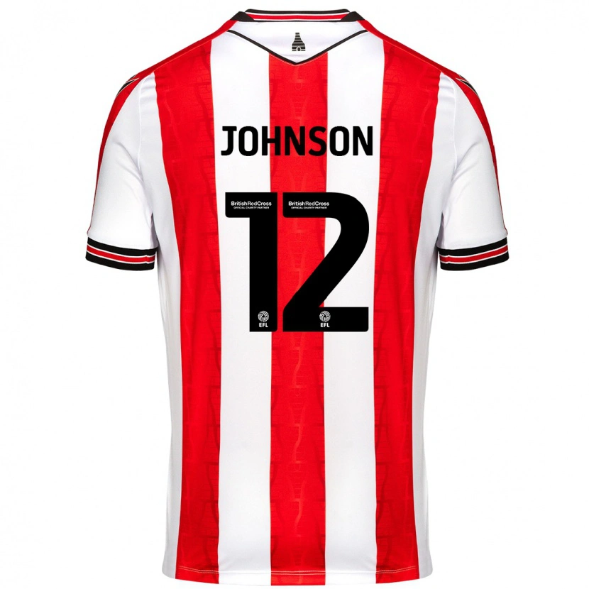 Danxen Męski Daniel Johnson #12 Czerwony Biały Domowa Koszulka 2024/25 Koszulki Klubowe