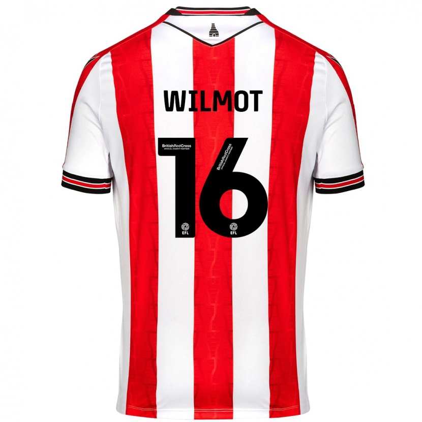 Danxen Męski Ben Wilmot #16 Czerwony Biały Domowa Koszulka 2024/25 Koszulki Klubowe
