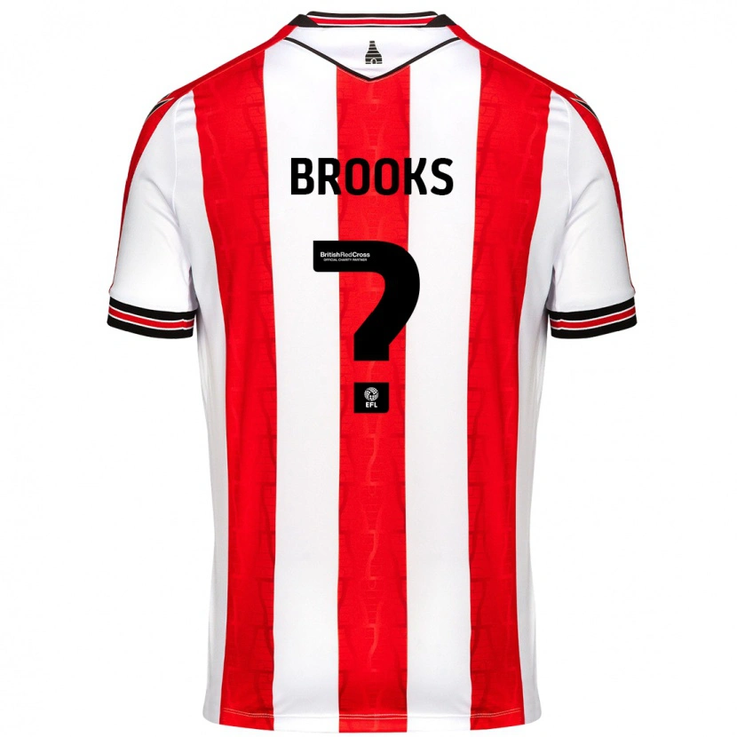 Danxen Męski Alfie Brooks #0 Czerwony Biały Domowa Koszulka 2024/25 Koszulki Klubowe