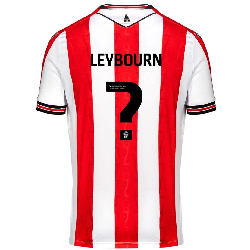 Danxen Męski Charlie Leybourn #0 Czerwony Biały Domowa Koszulka 2024/25 Koszulki Klubowe
