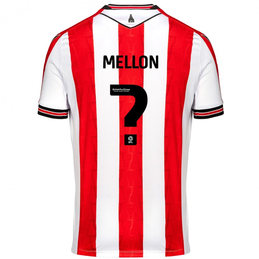 Danxen Męski Luke Mellon #0 Czerwony Biały Domowa Koszulka 2024/25 Koszulki Klubowe