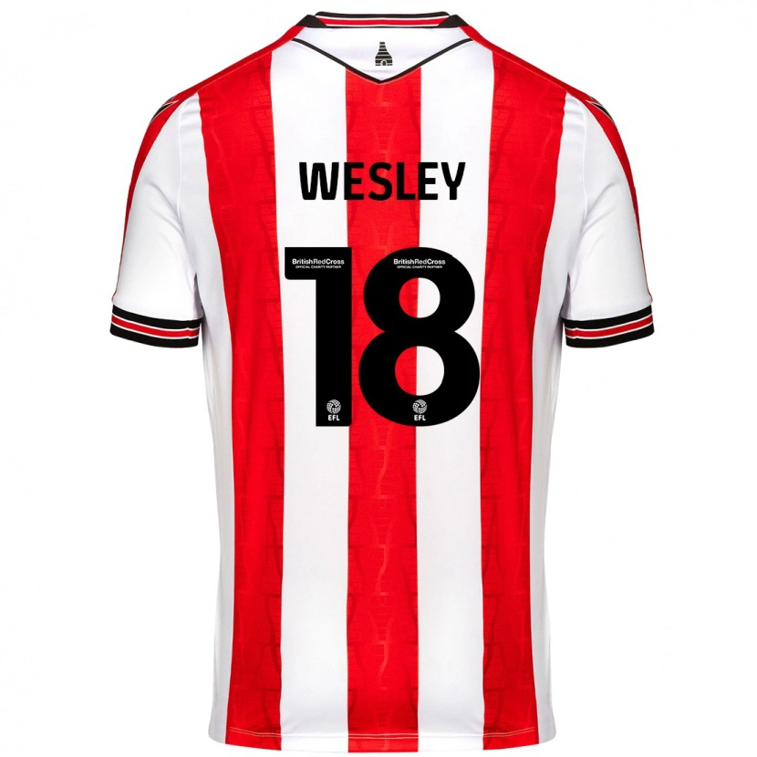 Danxen Męski Wesley Moraes #18 Czerwony Biały Domowa Koszulka 2024/25 Koszulki Klubowe