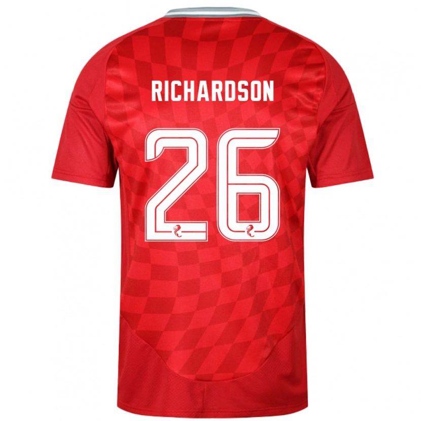 Danxen Męski Jayden Richardson #26 Czerwony Domowa Koszulka 2024/25 Koszulki Klubowe