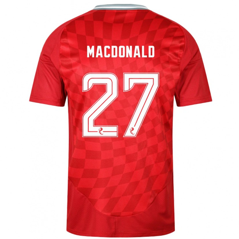 Danxen Męski Angus Macdonald #27 Czerwony Domowa Koszulka 2024/25 Koszulki Klubowe