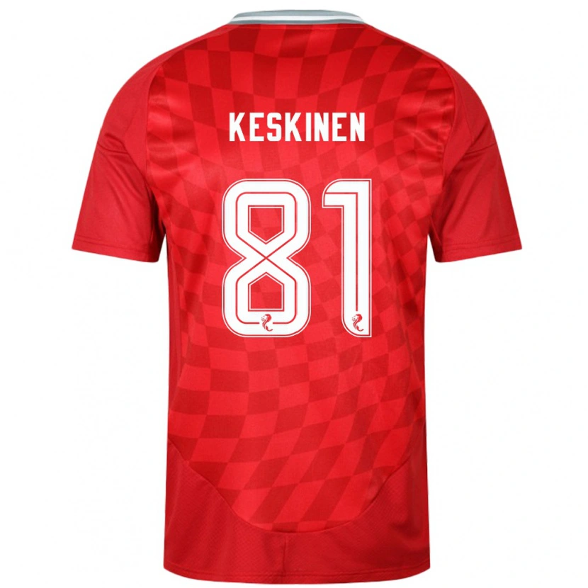 Danxen Męski Topi Keskinen #81 Czerwony Domowa Koszulka 2024/25 Koszulki Klubowe