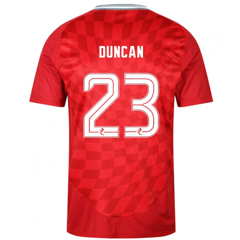 Danxen Męski Ryan Duncan #23 Czerwony Domowa Koszulka 2024/25 Koszulki Klubowe