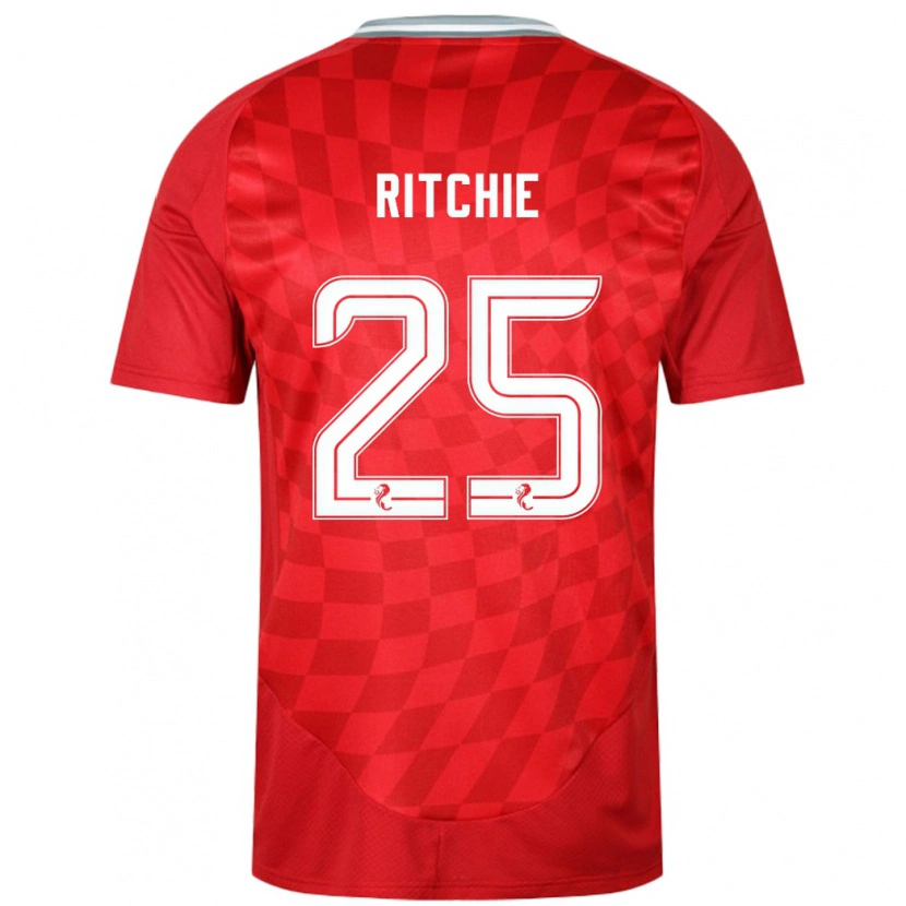 Danxen Męski Tom Ritchie #25 Czerwony Domowa Koszulka 2024/25 Koszulki Klubowe