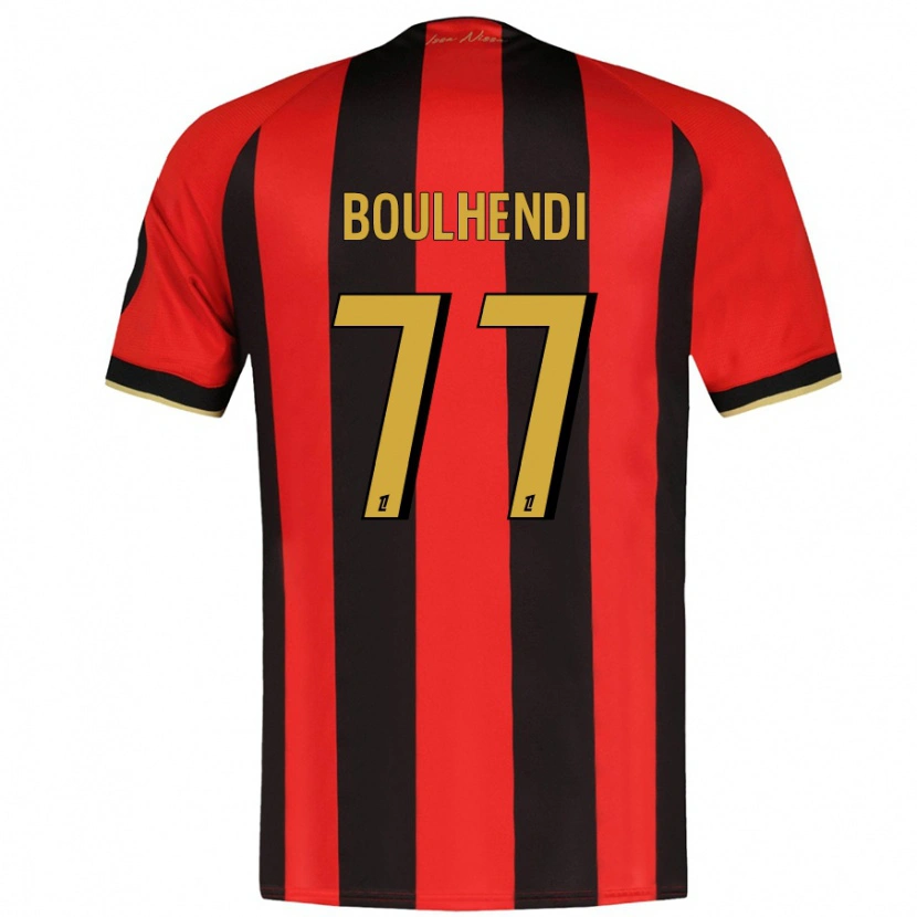 Danxen Męski Teddy Boulhendi #77 Czerwony Czarny Domowa Koszulka 2024/25 Koszulki Klubowe