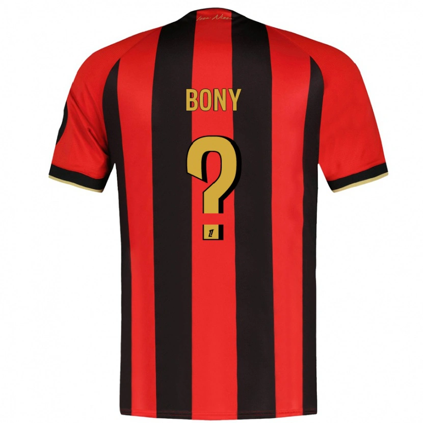 Danxen Męski Geoffroy Bony #0 Czerwony Czarny Domowa Koszulka 2024/25 Koszulki Klubowe