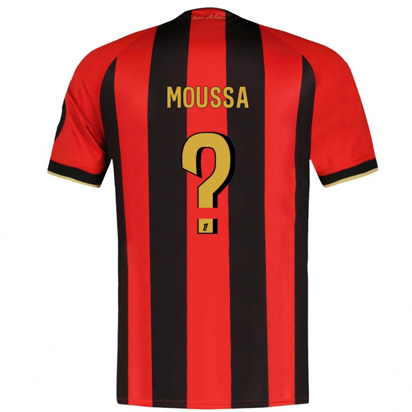 Danxen Męski Mounir Moussa #0 Czerwony Czarny Domowa Koszulka 2024/25 Koszulki Klubowe